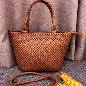 NWT Valrena Brown Leather Crosshatched Purse